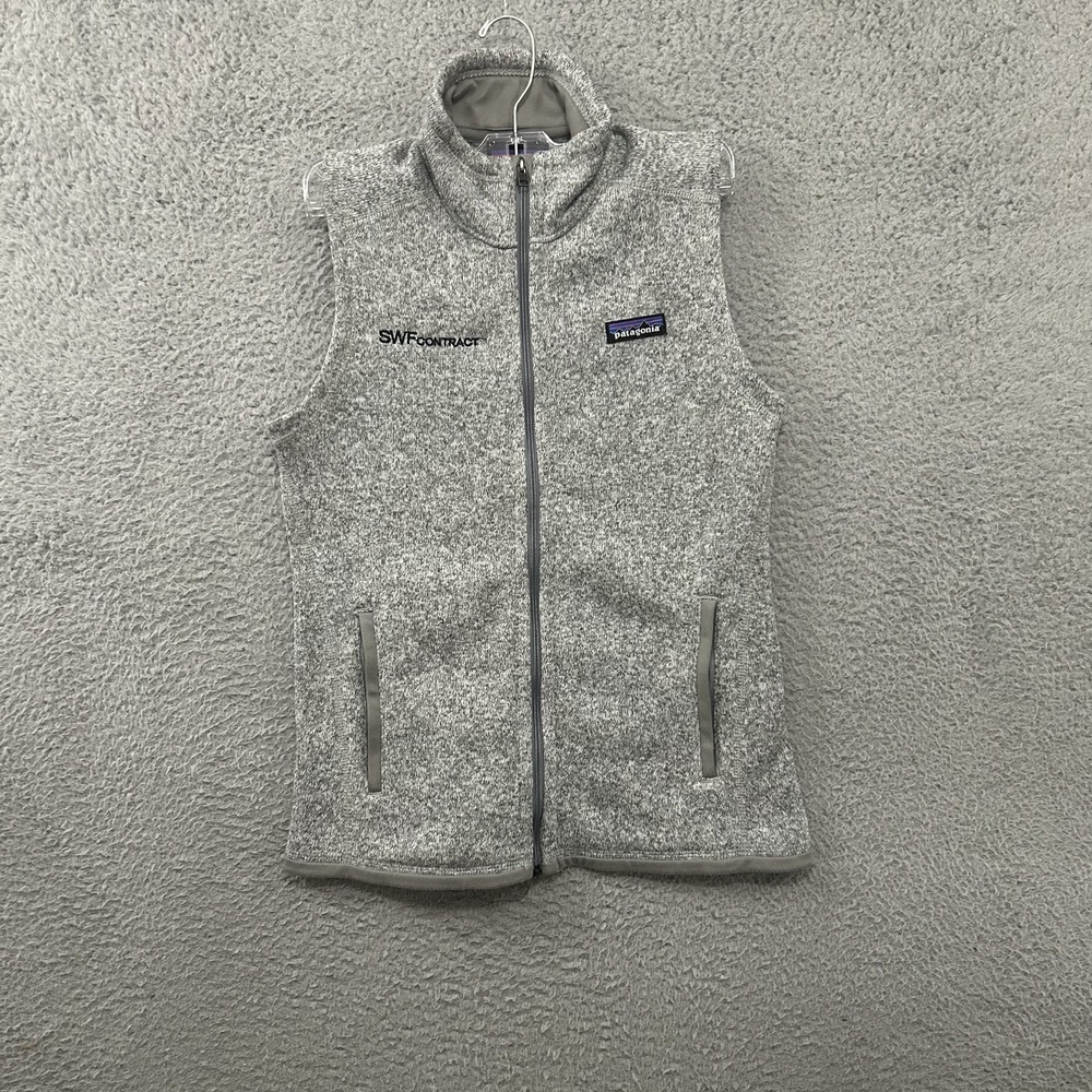 Patagonia Vest Womens Small Gray Better Sweater Full Zip Embroidered Outdoors